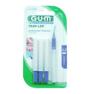 GUM拜得乐 旅行装牙缝刷圆柱形（4支装）