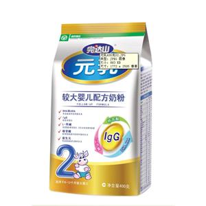 完达山 元乳较大婴儿2段配方奶粉 400g/袋(6-12个月)