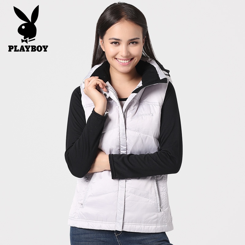 【专柜超值playboy花花公子羽绒<em>马甲马夹女款</em>