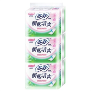 苏菲 瞬吸清爽护垫 40P（清香型）新包装×3三联包