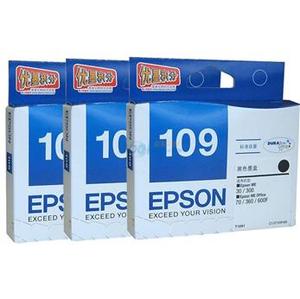 惊喜价！爱普生（Epson）T1091 三支 黑色墨盒 Me30/Me300 600F