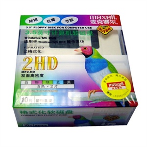 MAXELL麦克赛尔 塑盒10片装磁盘 MF2-HD