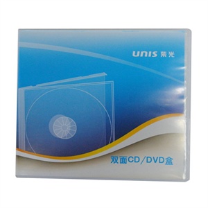 【当当自营】 Unis 紫光 双面磨砂不易碎CD/DVD盒 10个/包 双面装 可同时存放20张光碟