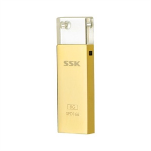 【当当自营】 SSK 飚王 SFD166 U盘 水晶之恋 8GB 金色