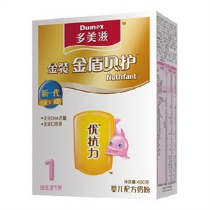 多美滋 金装金盾贝护婴儿配方奶粉400g*15盒/箱