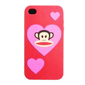 Paul Frank 苹果iPhone4 硅胶套（红心猴）