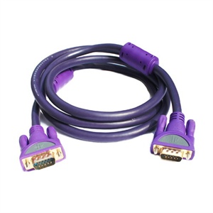【当当自营】 MillionWell 金佳佰业 紫色VGA3+6逐行液晶显示线 1.5米 24K镀金版 M/M