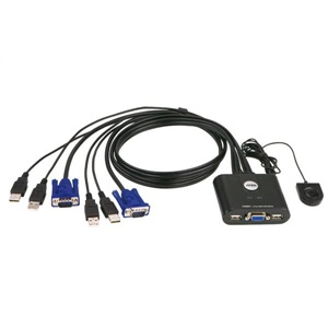 ATEN KVM 多电脑切换器CS22U|CS-22U 2口USB