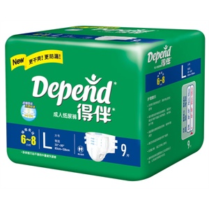 得伴超强型纸尿裤L号9片装