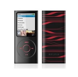 贝尔金 iPod nano 4代 激光图纹硅胶套（黑/红）