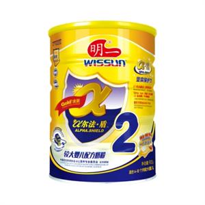 明一α尔法·盾2段较大婴儿配方奶粉900g