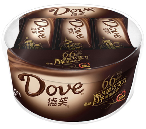 德芙醇黑巧克力碗装294g图片