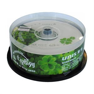 【当当自营】 Unis 紫光 DVD+R 16X 4.7GB 七星四叶草系列 25片桶装 刻录光盘