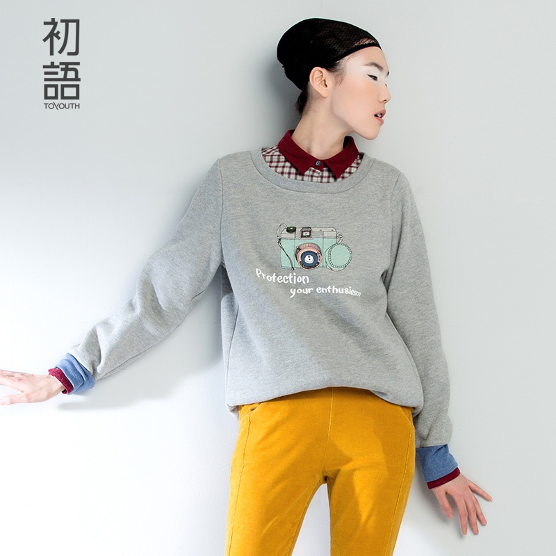 【<em>初语外套</em>】<em>初语女装学生</em>装卫衣 <em>初语</em>2015秋