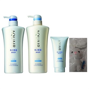 资生堂 水之密语凝润滋养洗护特惠装(洗发露600ml+护发素600ml送养发膜90g+限量兔子玩具一个)