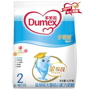 多美滋 多领加延续较大婴儿配方奶粉 1200G/袋(6-18个月)