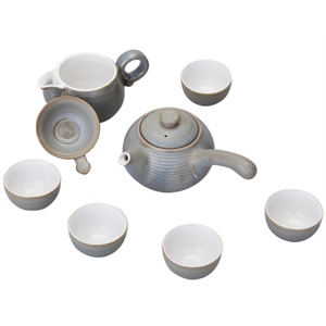 [当当自营]苏氏 浅亚光蓝釉10头茶具组76086
