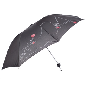 [当当自营]宝丽姿 338A碰击布晴雨两用三折情侣伞黑色