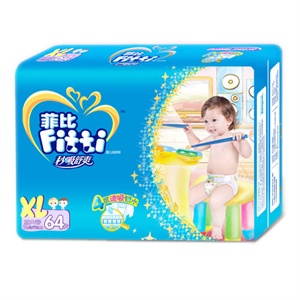 菲比 秒吸舒爽婴儿纸尿裤特大珍宝装加大号 64片*3包