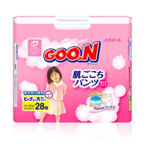 大王Goo.n 短裤式纸尿裤中包装(女宝宝专用)(13--25KG) XXL 28片/包