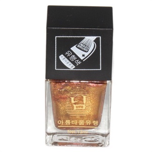 艳庄甲油韩国出口装#47渐变闪金13ml 赠 指甲花 贴片 花色随机