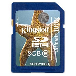 【当当自营】金士顿（Kingston） SD存储卡 8GB class6（SD6G2/8GB）