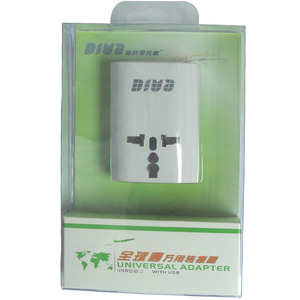 出国旅游必备 迪瓦全球通万用电源转换插座/转换器(DS-W201) 白