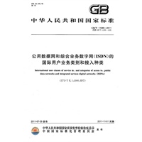 公用数据网和综合业务数字网(ISDN)的国际用户业务类别和接入种类