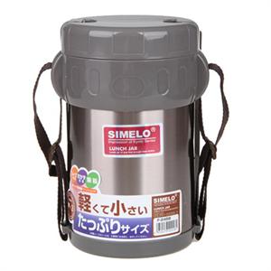[当当自营] SIMELO 印象京都系列2L保温饭盒(附背袋保温包)褐色
