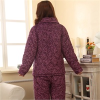 XXXL <em>睡衣</em>女冬<em>中老年</em>加大吗 <em>加厚</em> 珊瑚绒夹棉
