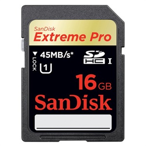 [当当销售配送]SanDisk 16GB UHS-1 极速专业级系列 SDHC存储卡 45MB/s