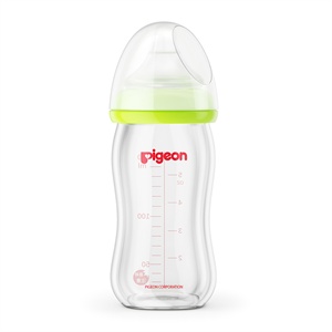 Pigeon 贝亲宽口径玻璃奶瓶160ml（绿色）AA72