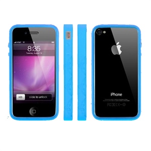 Maclove Cilla iPhone 4 边框保护套 TPU材质 蓝色（解决“信号门”）