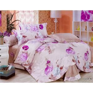 豪美家纺 全棉斜纹环保印花四件套 花花宇宙