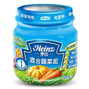 亨氏 混合蔬菜泥(4个月以上) 113gx12/箱