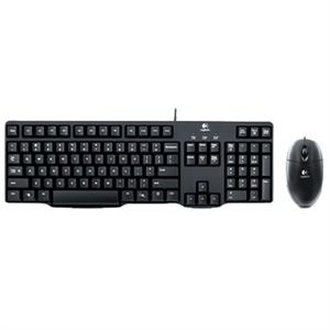 【当当销售配送】罗技Logitech MK100 有线套装(防溅洒设计,窄边框,手感舒适!)
