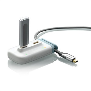 【当当自营】贝尔金（BELKIN）四口集线器 桌面式高速USB2.0(白) F5U304zhWHT