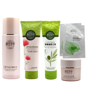 相宜本草 红景天洁面100g+精华水120ml+面霜50g送橄榄油手霜一支+面膜2片