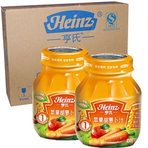 亨氏 苹果胡萝卜汁(4个月以上) 118ML*12瓶/箱