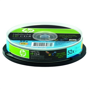 【当当自营】 HP 惠普 CD-R 52速 700MB 10片桶装 刻录盘