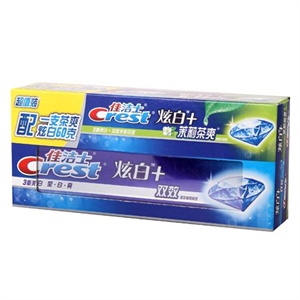 佳洁士 双效炫白牙膏180g送茶爽炫白60g