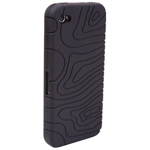 影乐inle Apple木纹硅胶套&高透防刮贴膜 套装 黑色 for iphone4