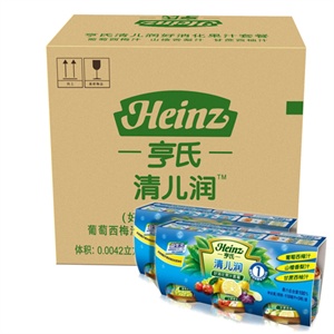 亨氏清儿润好消化果汁套装118ml*3*4瓶