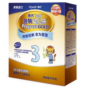 惠氏 金装幼儿乐3段400克盒装(FOS)