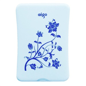 [当当销售配送]爱国者（aigo）2.5寸 250G 中国风移动硬盘 HD602 小青花