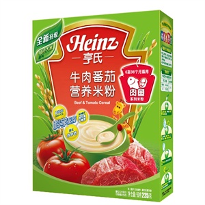亨氏 牛肉番茄营养米粉(8-36个月) 225G/盒