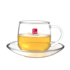 一屋窑200ML耐热玻璃带碟咖啡杯FH-300P