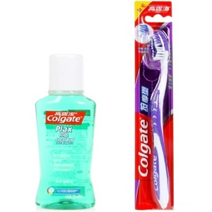 Colgate高露洁 贝齿漱口水清凉薄荷250ml送按摩牙刷