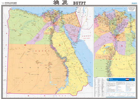 埃及-世界热点国家地图-大字版