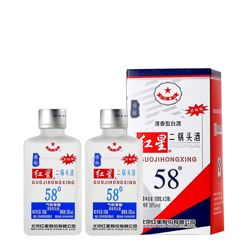 中酒网 国际红星 58度双胞胎 168ml 清香型白酒